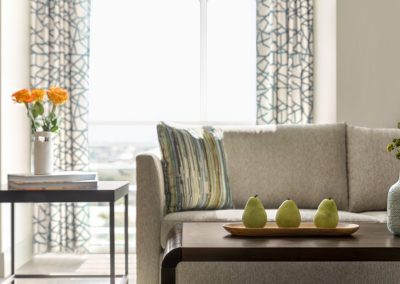 11th floor suite room window and couch shot